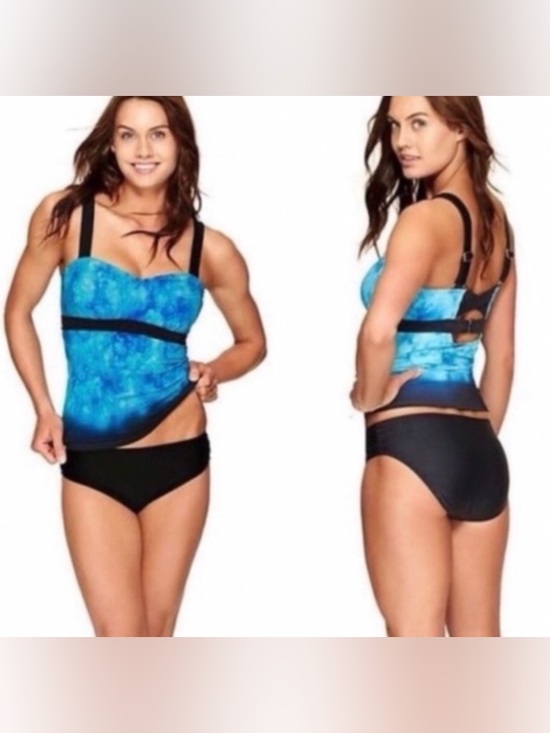 Athleta Other - NEW [Athleta] Bali Pura Bra Tankini Swimsuit Swim Top in Bora Blue Women’s 34B/C